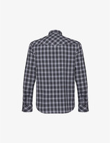 Thumbnail for your product : Diesel S-EAST-LONG-O checked cotton shirt
