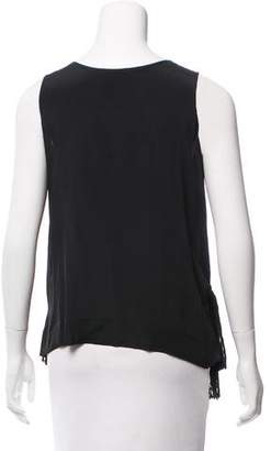 No.21 Sleeveless Bead-Accented Top