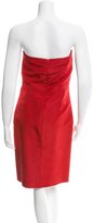 Thumbnail for your product : Oscar de la Renta Silk Strapless Dress