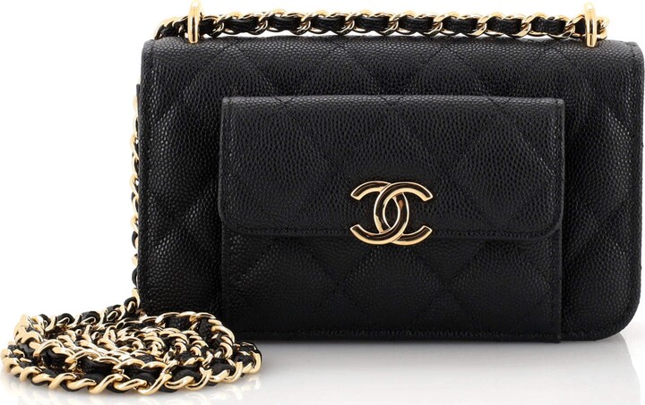 Chanel Pocket Twins Clutch with Chain Quilted Caviar - ShopStyle
