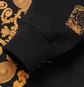 Thumbnail for your product : Versace Logo-print Loopback Cotton-jersey Hoodie - Black