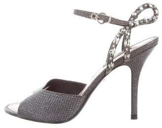 Louis Vuitton Jewel-Embellished Ankle Strap Sandals