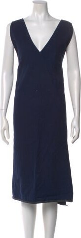 MM6 MAISON MARGIELA V-Neck Midi Length Dress