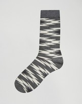 Thumbnail for your product : ASOS Socks With Monochrome Geo-Tribal Design 3 Pack
