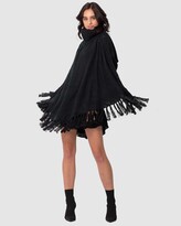 Thumbnail for your product : Three of Something Women's Black Jumpers - Fireside Poncho Knit - Size One Size at The Iconic