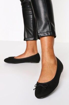 plain black ballet pumps