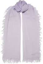 Thumbnail for your product : Chan Luu Fringed Degrade Cashmere And Silk-blend Gauze Scarf