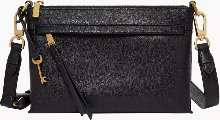 Fossil Kinley Small Leather Crossbody - Macy's | Leather crossbody, Leather  crossbody bag, Leather