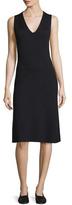 Thumbnail for your product : Vince Sleeveless Fit-And-Flare Ribbed Dress