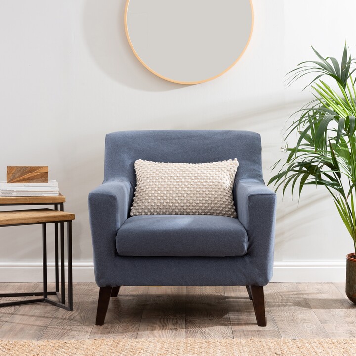 Dunelm Soft Marl Armchair Cover Denim ShopStyle Slipcovers