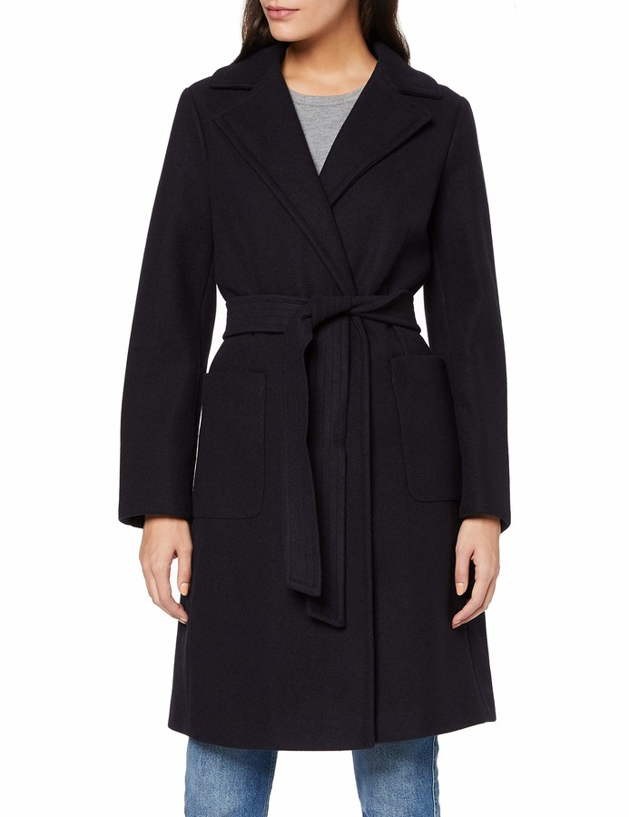 Dorothy Perkins Womens NVY Patch Pockt Wrap Coat 