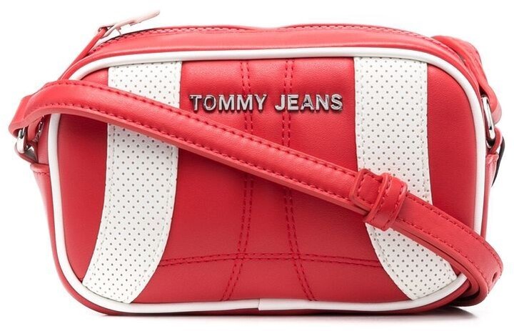 TOMMY HILFIGER Iconic Tommy Crossover Umhängetasche Red Monogram Rot 