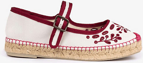 Penelope Chilvers Flora Broderie Espadrille Mary Jane Flats