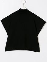 Thumbnail for your product : Burberry Children TEEN checked trim poncho