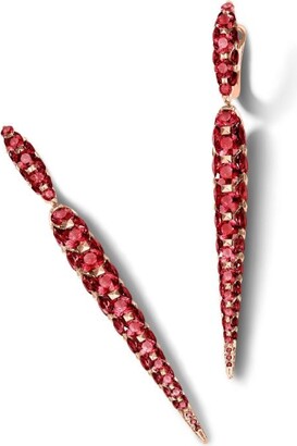 Boghossian 18kt rose gold Merveilles Icicle ruby medium earrings