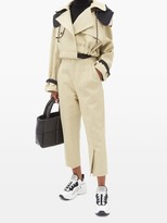Thumbnail for your product : colville Cropped Slit-cuff Cotton-blend Trousers - Beige