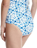 Thumbnail for your product : Seafolly Caribbean Ink Reversible Hipster Swim Bikini Bottom, Blue/White