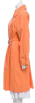 Max Mara Belted Trench Coat Orange Belted Trench Coat