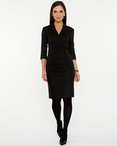 Thumbnail for your product : Le Château Chalk Stripe Notch Collar Shirtdress