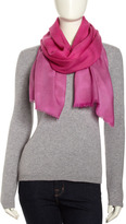Thumbnail for your product : Neiman Marcus Dip-Dye Dotted Wool Wrap, Fuchsia