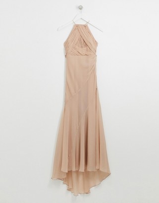ASOS Petite DESIGN Petite Bridesmaid pinny bodice maxi dress with fishtail skirt