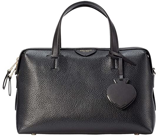 kate spade black taffie medium satchel