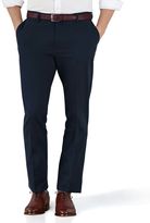 Thumbnail for your product : Charles Tyrwhitt Navy extra slim fit flat front non-iron chinos