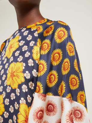 Biyan Athea Hibiscus Print Silk Dress - Womens - Yellow Multi