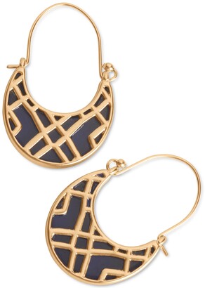 Lucky Brand Gold-Tone Woven Overlay Stone Drop Earrings