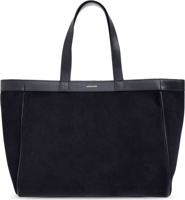 Anine Bing Logo Printed Top Handle Bag