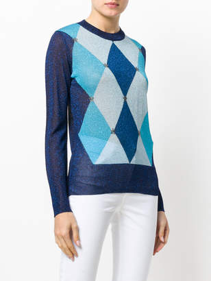 Twin-Set argyle knitted sweater