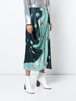 Thumbnail for your product : Roksanda colour-block embroidered skirt