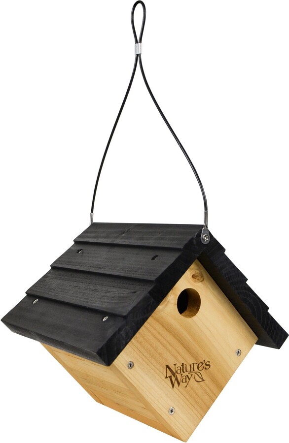 Natures Way Bird Products Wren Traditional Hanging Bird House, Cedar