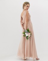 Thumbnail for your product : ASOS DESIGN DESIGN Bridesmaid cross front soft drape maxi dress