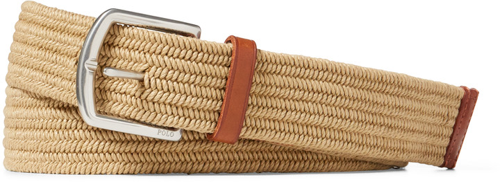 mens cotton braided belts