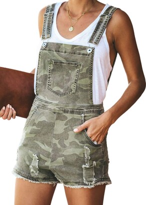 camouflage spaghetti strap pocket jumpsuit