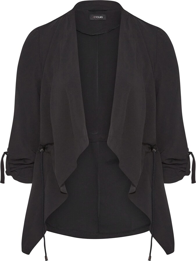 black waterfall jacket size 18