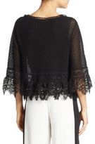 Thumbnail for your product : Alberta Ferretti Knit Lace Cardigan