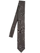 Thumbnail for your product : Kris Van Assche 6cm Birds Silk Jacquard Tie