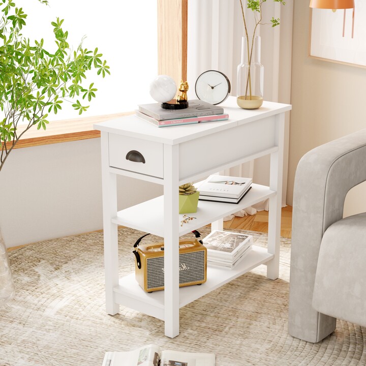 Narrow Sided Table with Drawers ShopStyle