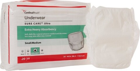 Covidien Cardinal Health Sure Care Plus Incontinence Underwear, Heavy  Absorbency, Unisex, Medium, 80 Count - ShopStyle Workout Accessories