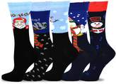 Thumbnail for your product : TeeHee Socks TeeHee Christmas and Holiday Fun Crew Socks 5 Pair Pack