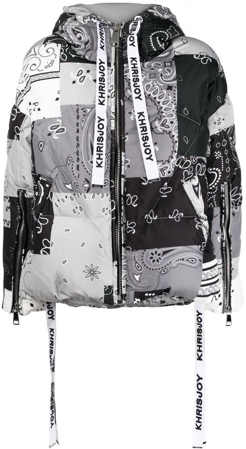 KHRISJOY Bandana-Print Puffer Jacket - ShopStyle