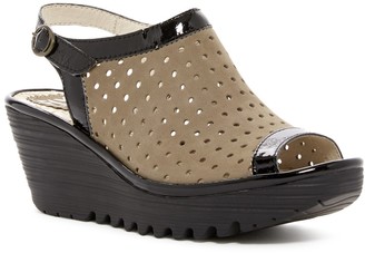 Fly London Yile Perforated Slingback Wedge