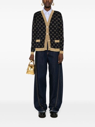 Gucci GG Supreme metallic cardigan