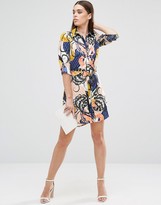 Thumbnail for your product : AX Paris Multi Print Belted Shirt Dress