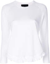 Thumbnail for your product : Simone Rocha ruffle detail long-sleeve T-shirt