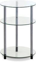 Thumbnail for your product : Furinno Kaca Clear Glass 3-tier Side Table