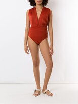 Thumbnail for your product : BRIGITTE ruched V-neck swimsuit