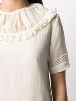 Thumbnail for your product : VVB Ruffle-Trimmed Crinkled Dress